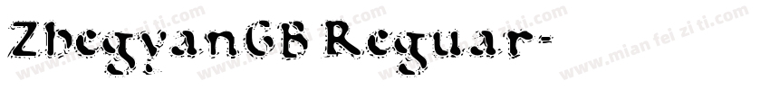 ZhegyanGB Reguar字体转换